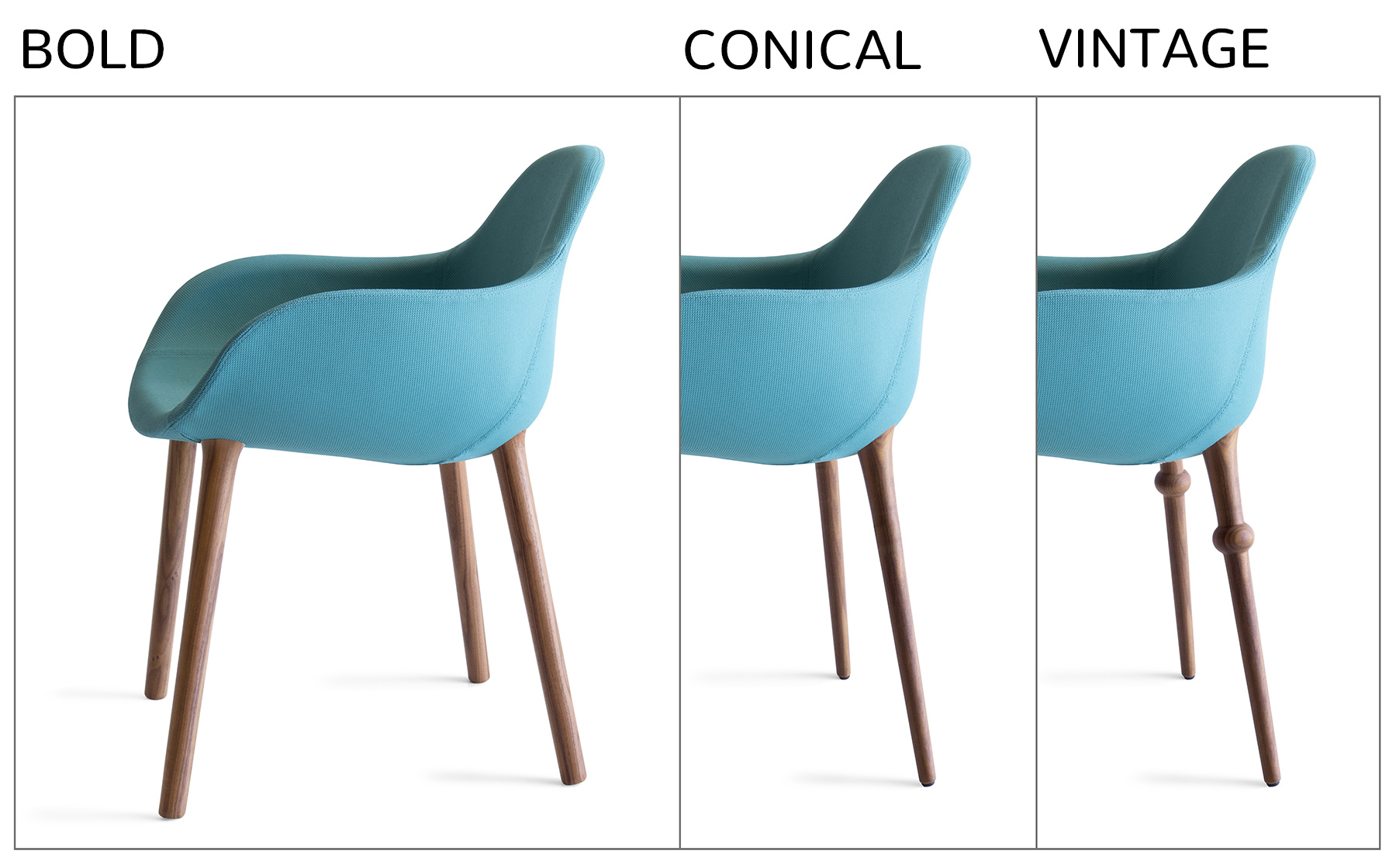 epoque chairs collection-bold-conical-vintage legs