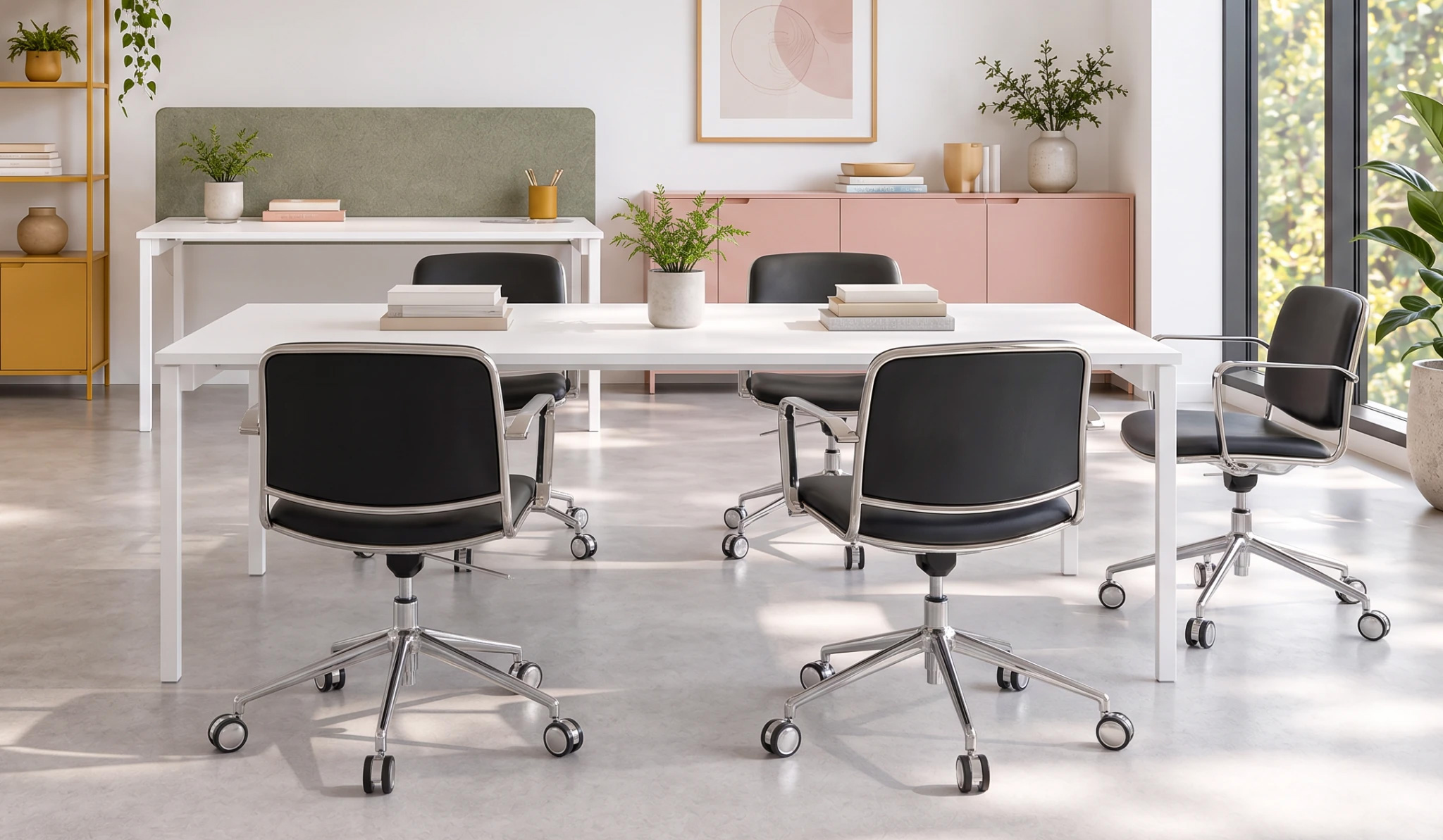 jobschairs-miles-chair-workspace Miles Office chairs in a meeting room